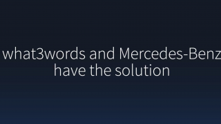 Mercedes and What3words 3