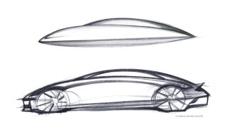 Hyundai pomalu odhaluje své kladivo na Teslu. Sedan Ioniq 6 se ukázal na první skice