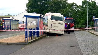 Nehoda autobusu ve Slaném