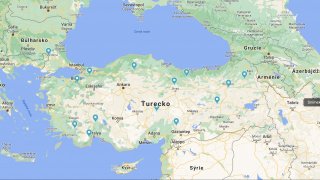 mapa Turecko cesta