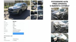 Nabouraná Škoda Kodiaq