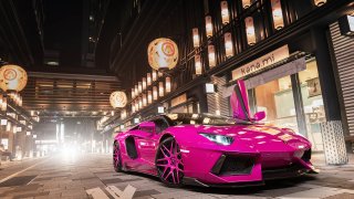 Lamborghini Aventador v růžové 6