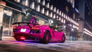 Lamborghini Aventador v růžové 5