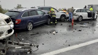 Nehoda na okruhu v Praze