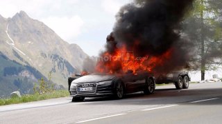 Při testování v Alpách lehlo nové Audi A7 popelem 