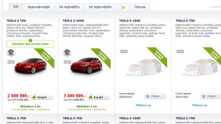Alza začala prodávat elektromobily Tesla 1
