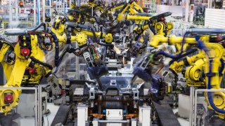 Roboti v továrně Seat Martorell
